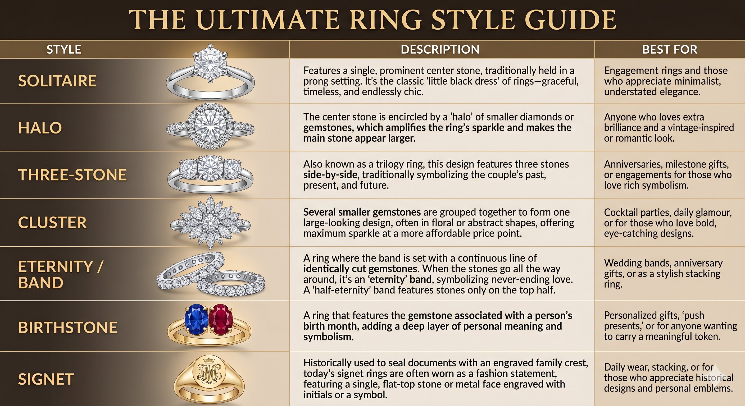 identify a ring style